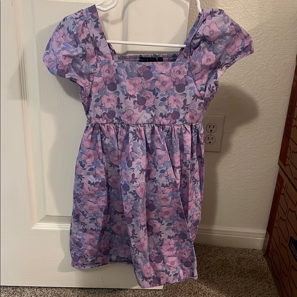 Purple Maxi Sundress with Puff Sleeves and Square Neck